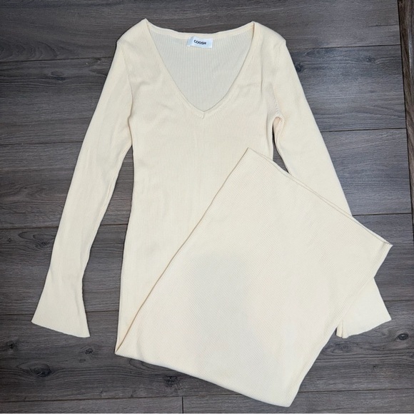 coosh Dresses & Skirts - SOLD COOSH brand long-sleeve, v-neck ribbed sweater dress
